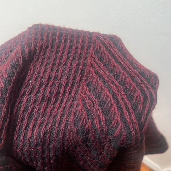 Rachel Rachel Roy size medium red black long sleeve shirt top show your love - Picture 4 of 12